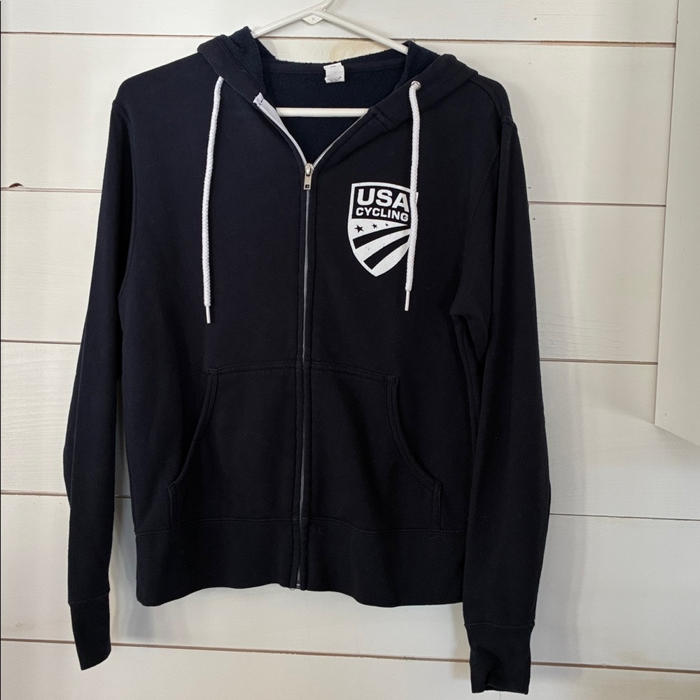 Independent Trading Company USA Cycling Navy Full Zip Hoodie Size XS